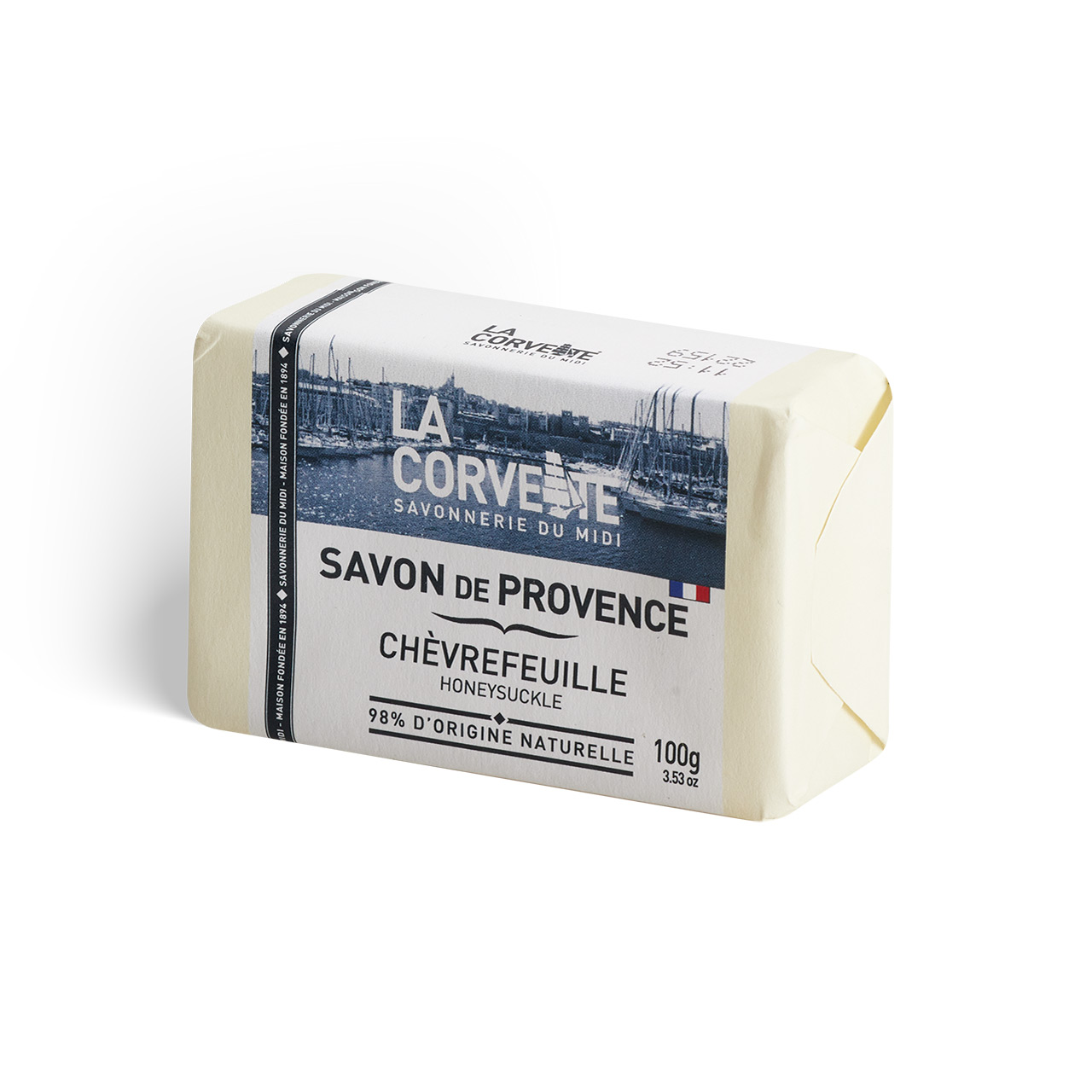 Savon de Marseille chevrefeuille – 100g Savon de Marseille chevrefeuille – 100g