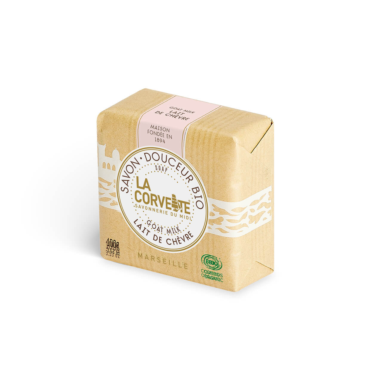 savon-douceur-bio-lait-de-chevre-100g-cosmos-organic-270114-001 organic goat's milk soap