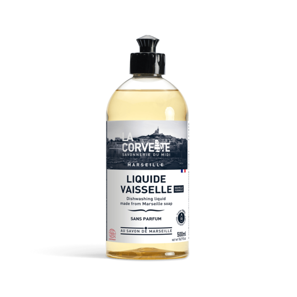Dishwashing liquid with authentic Marseille soap