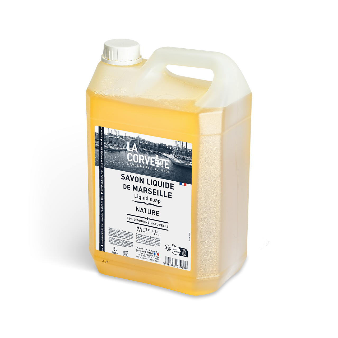 Savon liquide de Marseille nature - 5L