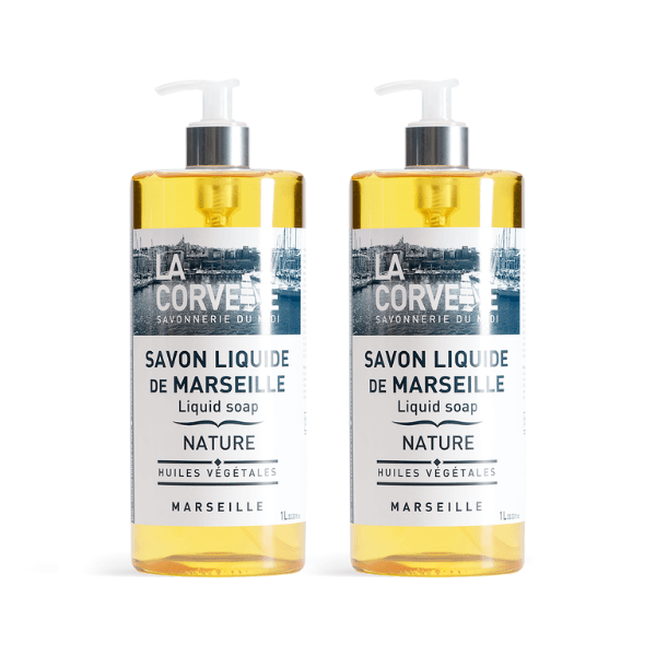 2 x 1L NATURE Savon liquide de marseille nature - 2 x1L